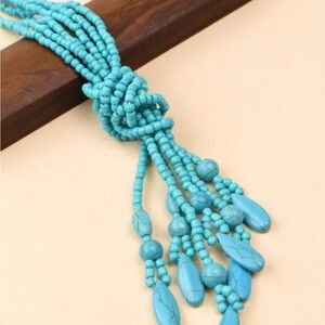 Handmade Turquoise Beaded Necklace